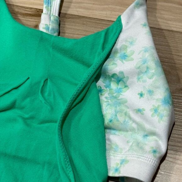 Lululemon Practice Freely Tank Top Green Floral Women’s 4 - Picture 4 of 6